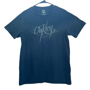 Oakley Shirt Mens Medium Short Sleeve‎ Black Crew Neck Regular Fit